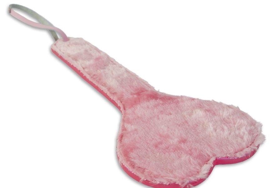 Розовая шлёпалка в форме сердечка - 29 см.