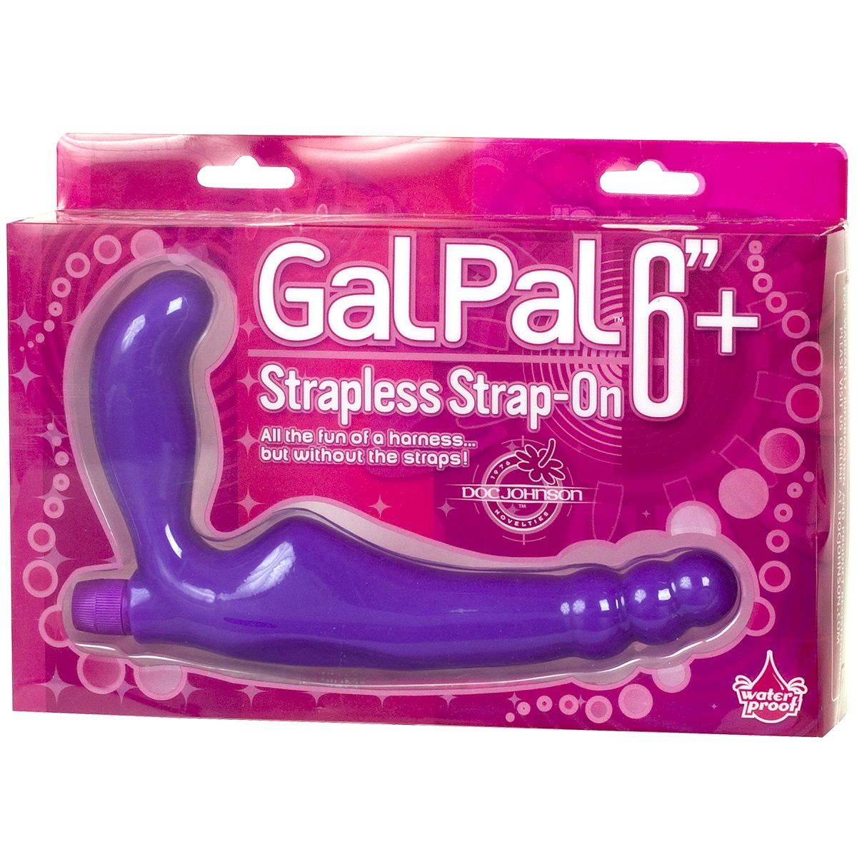Фиолетовый безремневой вибрострапон Gal Pal Strap-On 6  Strapless Harness - 17 см.