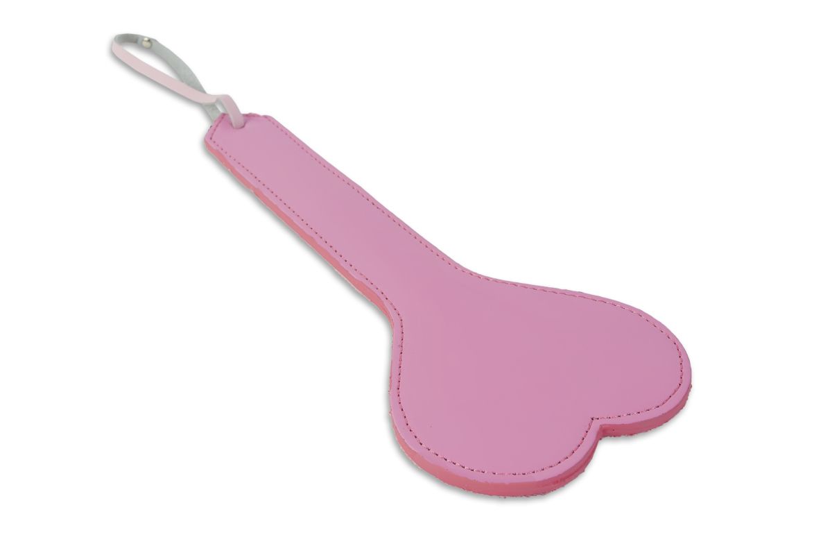 Розовая шлёпалка в форме сердечка - 29 см.